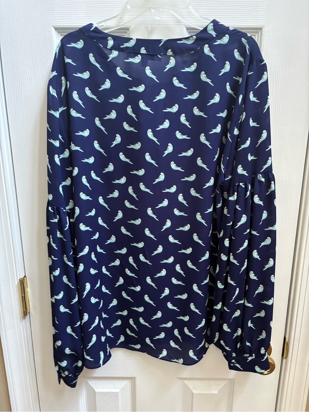 ROSE + OLIVE Women's Blouse Shirt with Birds,  Size XL, EUC - Picture 6 of 6